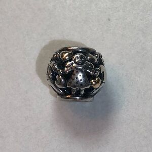 Authentic Retired Pandora Sterling Silver & 14k Gold Family Forever Charm